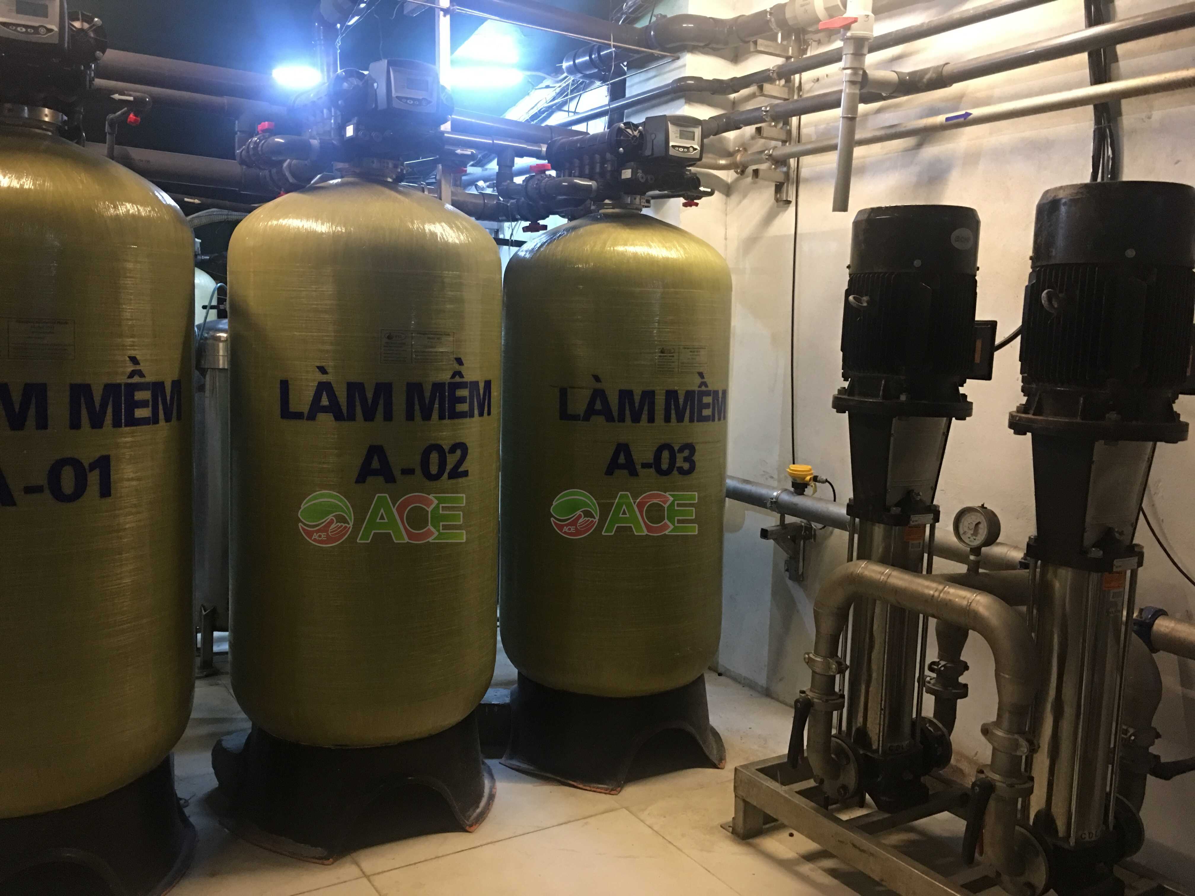 Hệ thống lọc làm mềm nước ngành chế biến thực phẩm 40m3/h
