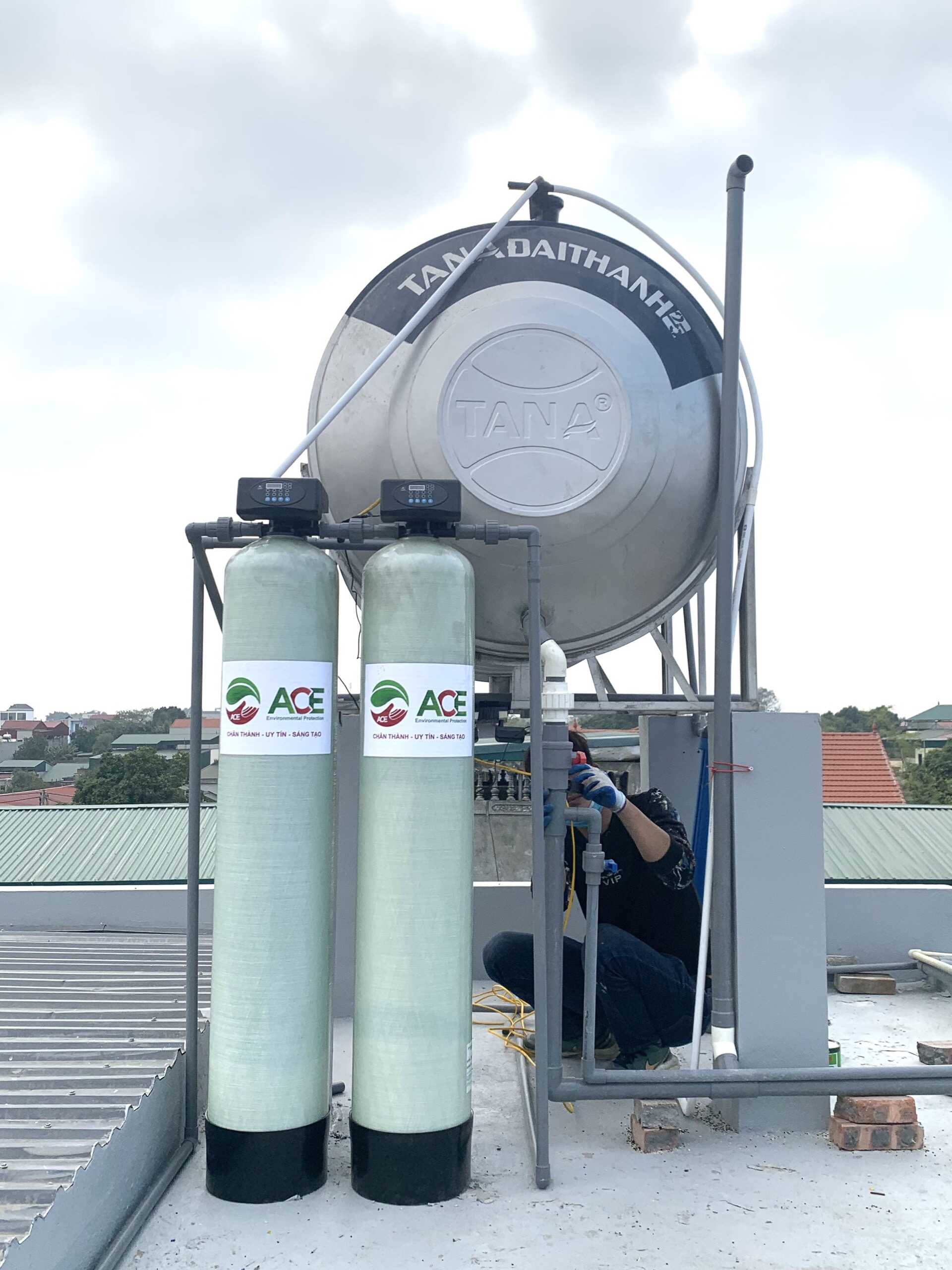 Hệ thống lọc sinh hoạt van tay 1m3/h